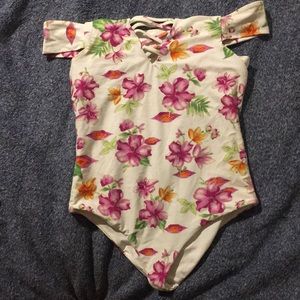 Floral Off Shoulder One Piece